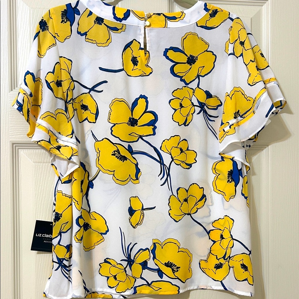 Liz Claiborne Career Butterfly Sleeve Blouse.   New With Tags - Picture 6 of 7